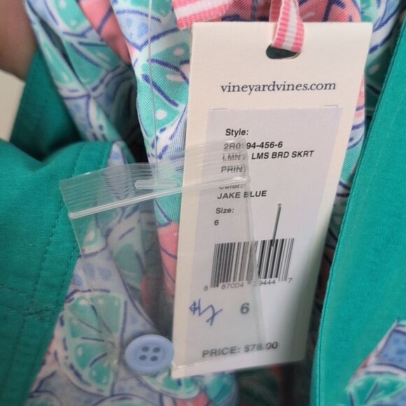 Vineyard Vines Lemon & Limes Print Board Skirt Jake Blue Preppy Resortwear NWT - Picture 8 of 12